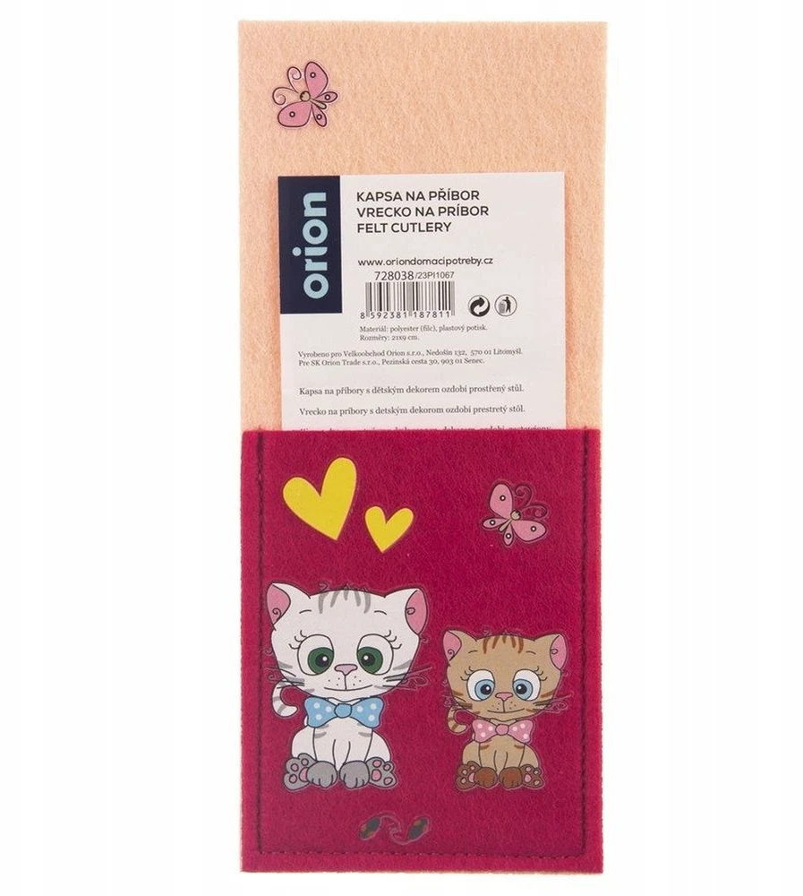 Orion vaikų stalo įrankių laikiklis su kačiukais 21x9 cm