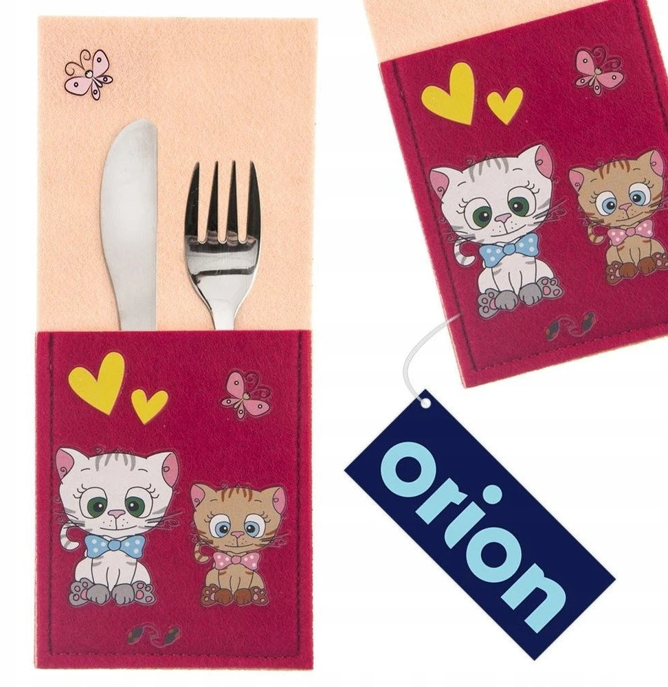 Orion vaikų stalo įrankių laikiklis su kačiukais 21x9 cm