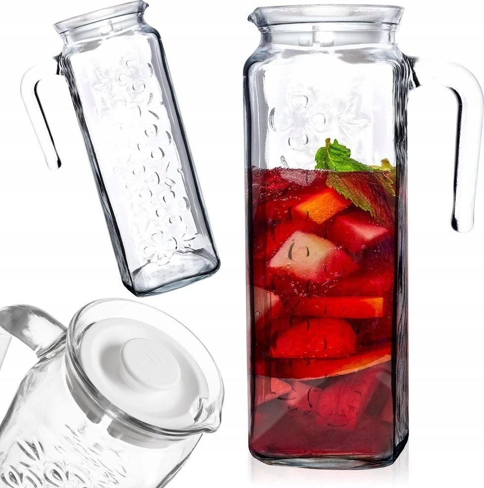 Orion stiklinis ąsotis 1,2 l su dangčiu