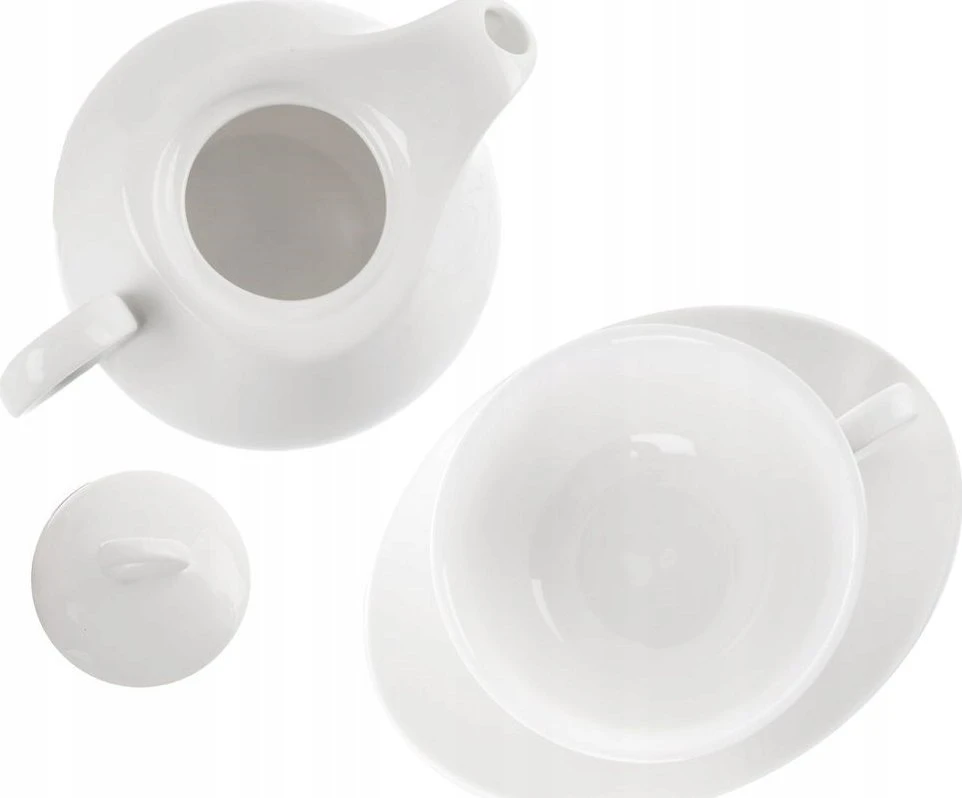 Orion Arbatinukas su puodeliu 600 ml baltas porcelianas