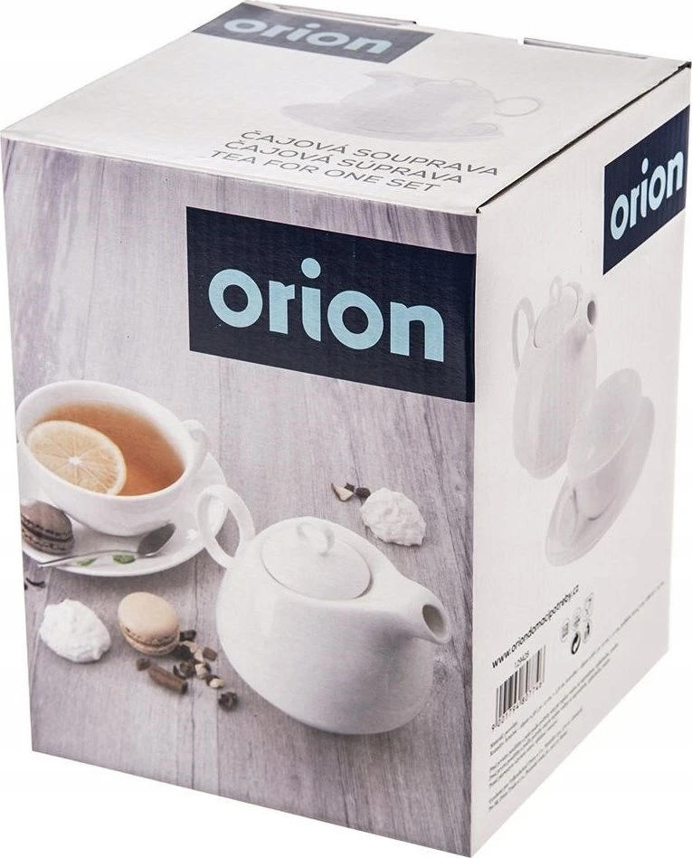 Orion Arbatinukas su puodeliu 600 ml baltas porcelianas