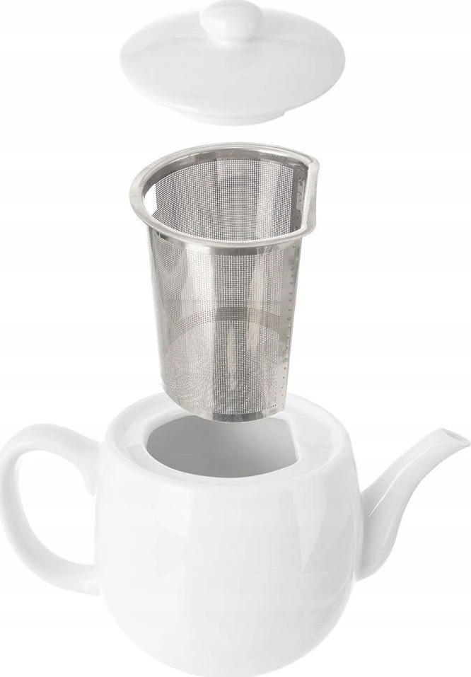 Orion Arbatinukas porcelianinis baltas MONA 700 ml su sieteliu