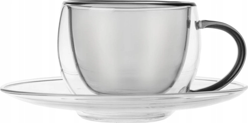 Orion Espresso puodeliai su lėkštutėmis, 90 ml, 2 vnt., dvigubos sienelės