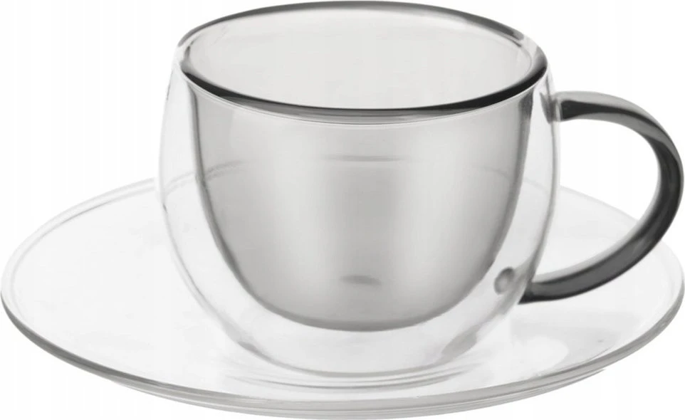 Orion Espresso puodeliai su lėkštutėmis, 90 ml, 2 vnt., dvigubos sienelės