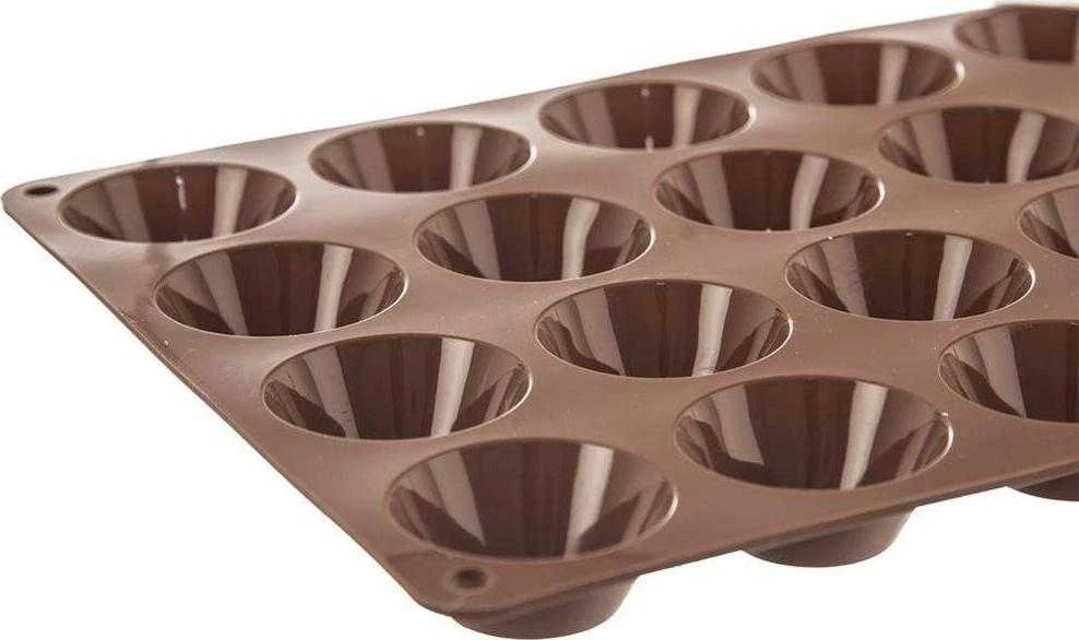 Orion Silikoninė kepimo forma keksiukams, 20 mini keksiukų, oranžinė
