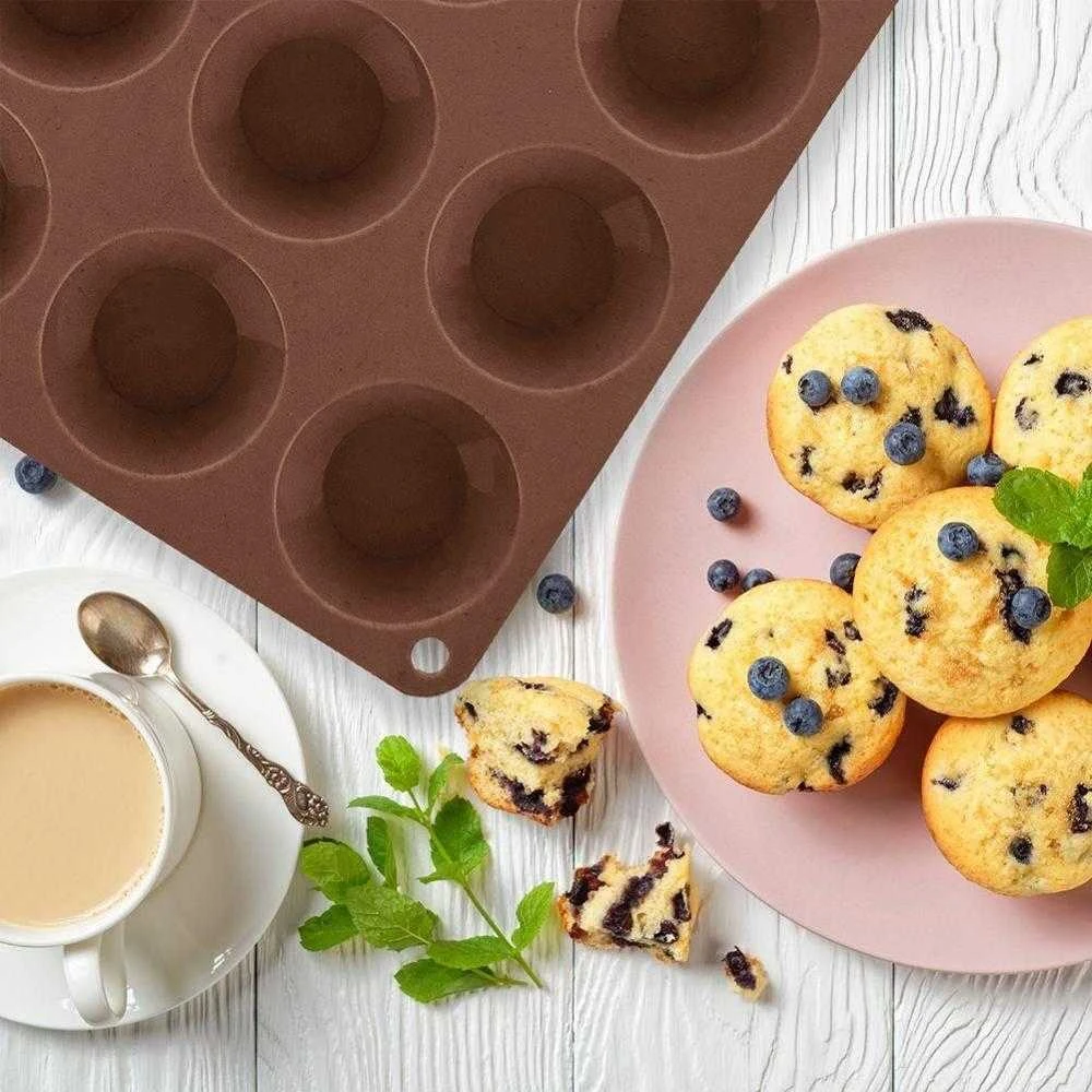 Orion Silikoninė kepimo forma keksiukams, 20 mini keksiukų, oranžinė