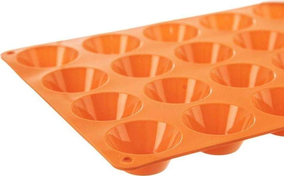Orion silikoninė keksiukų kepimo forma 20 mini keksiukų ruda