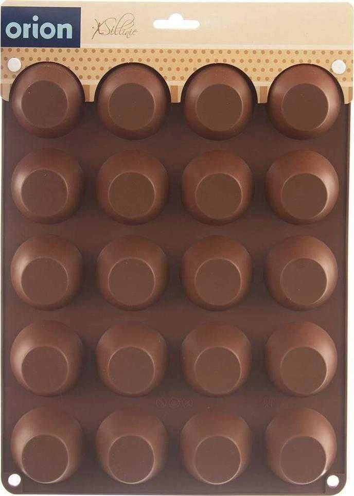 Orion Silikoninė kepimo forma keksiukams, 20 mini keksiukų, oranžinė