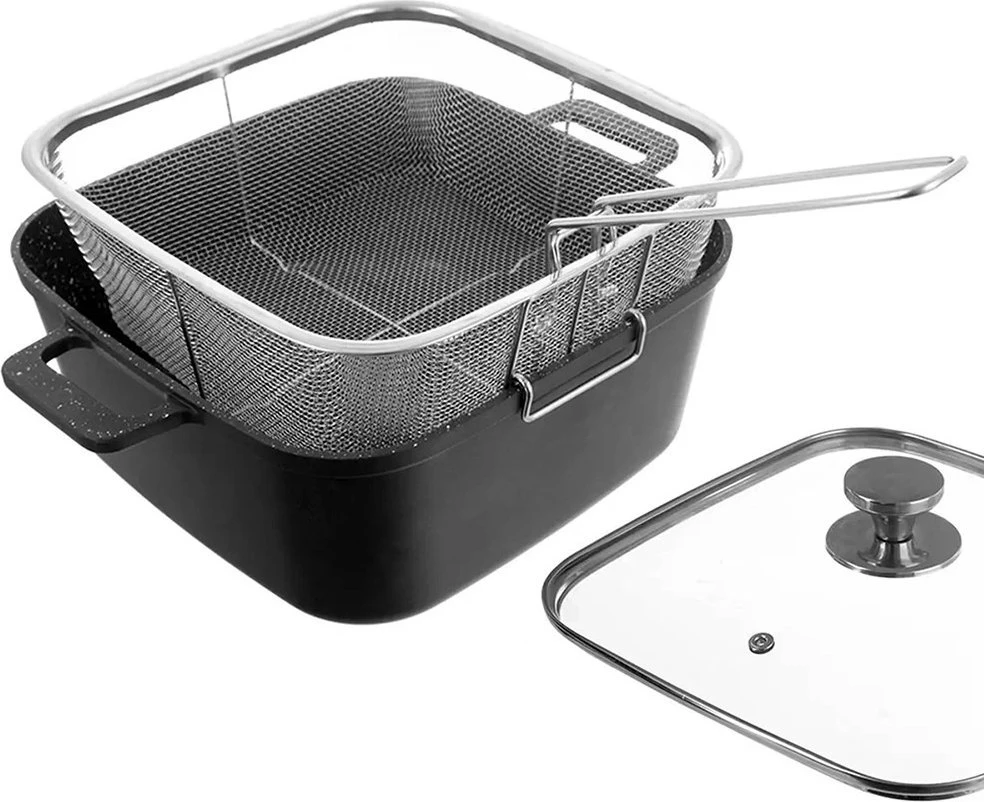 Orion Multifunckionalus puodas su dangčiu, griliaus keptuvė, krepšys GRANDE 2+4 L 4 vnt.