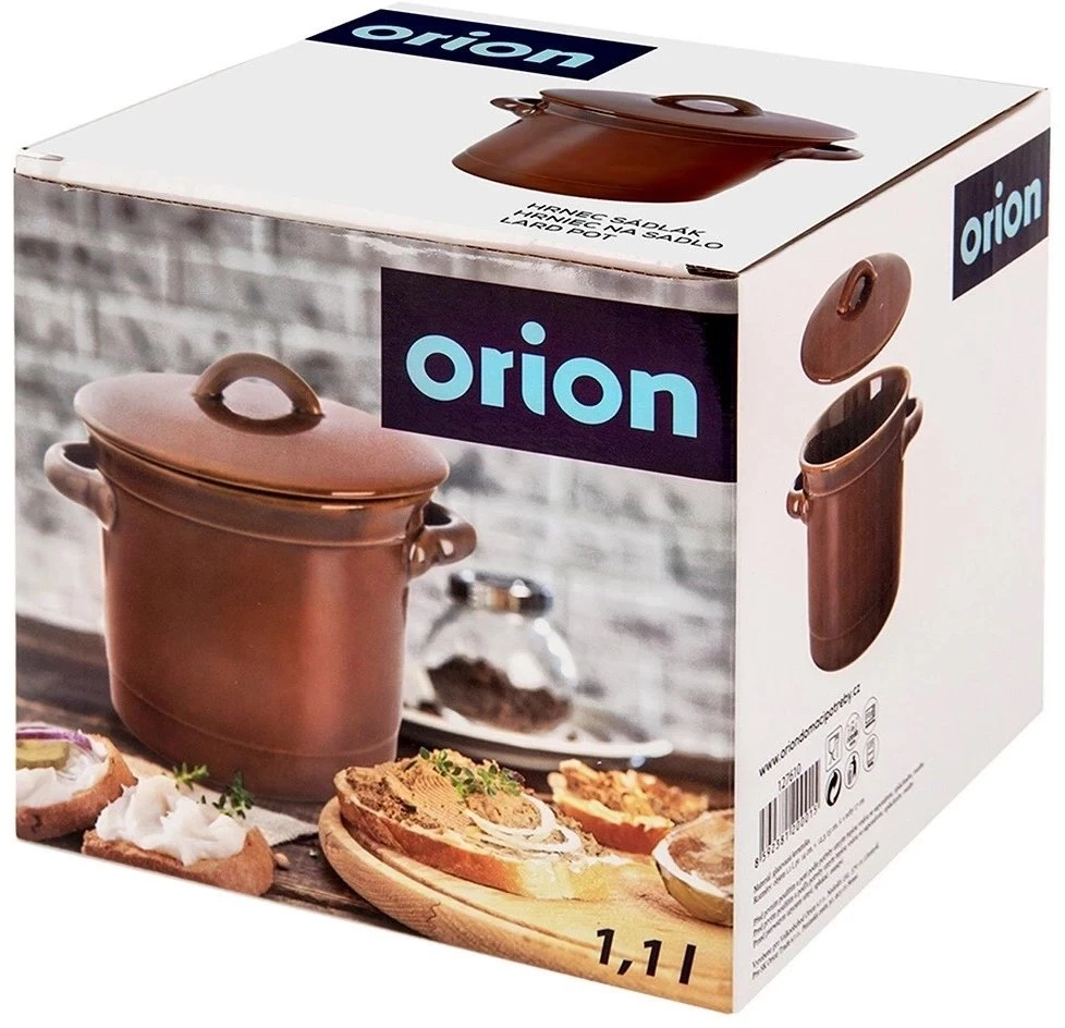 Orion keraminis indas su dangčiu, 1 l
