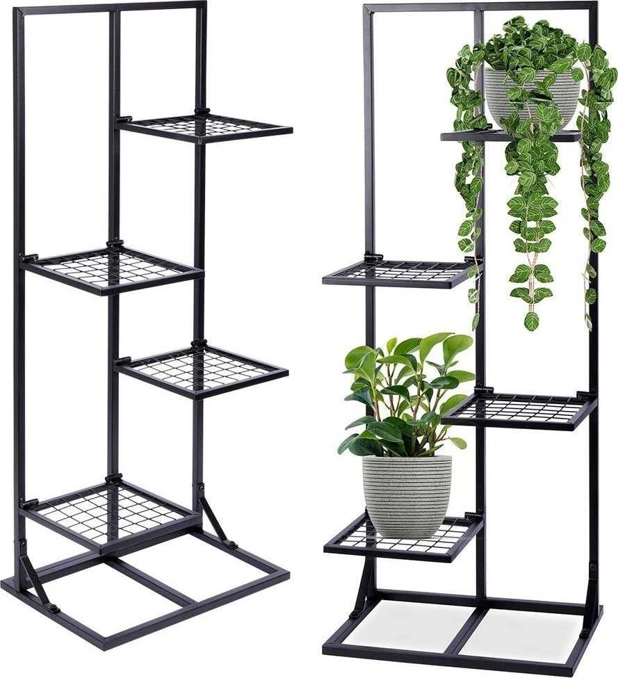 Orion Metalinis gėlių stovas 4 lygių 102 cm juodas