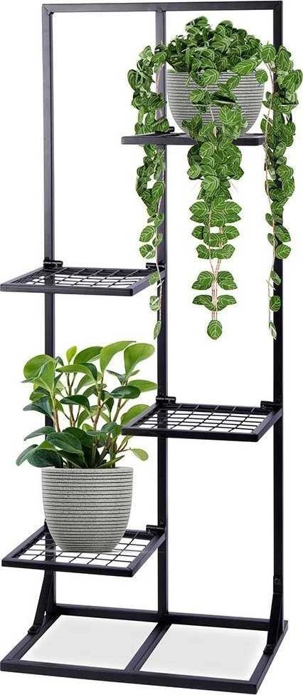 Orion Metalinis gėlių stovas 4 lygių 102 cm juodas