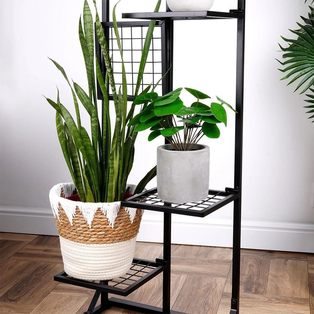 Orion Metalinis gėlių stovas 4 lygių 102 cm juodas