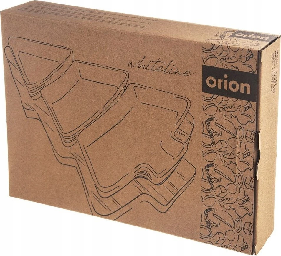 Orion Užkandžių dubenėlių rinkinys 28 cm, 4 vnt., balti porcelianiniai