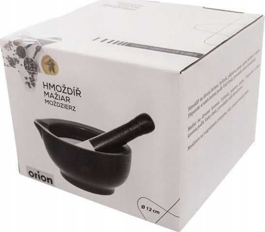 Orion Prieskonių grūstuvė Porcelianas Juoda 12.5 cm