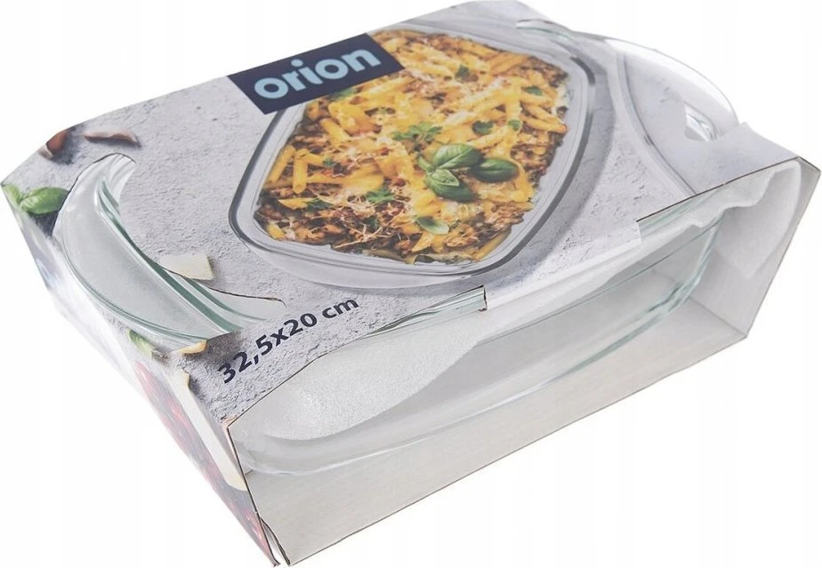 Orion karščiui atsparus stiklinis kepimo indas su dangčiu 32,5x19x13 cm, 2,9 L