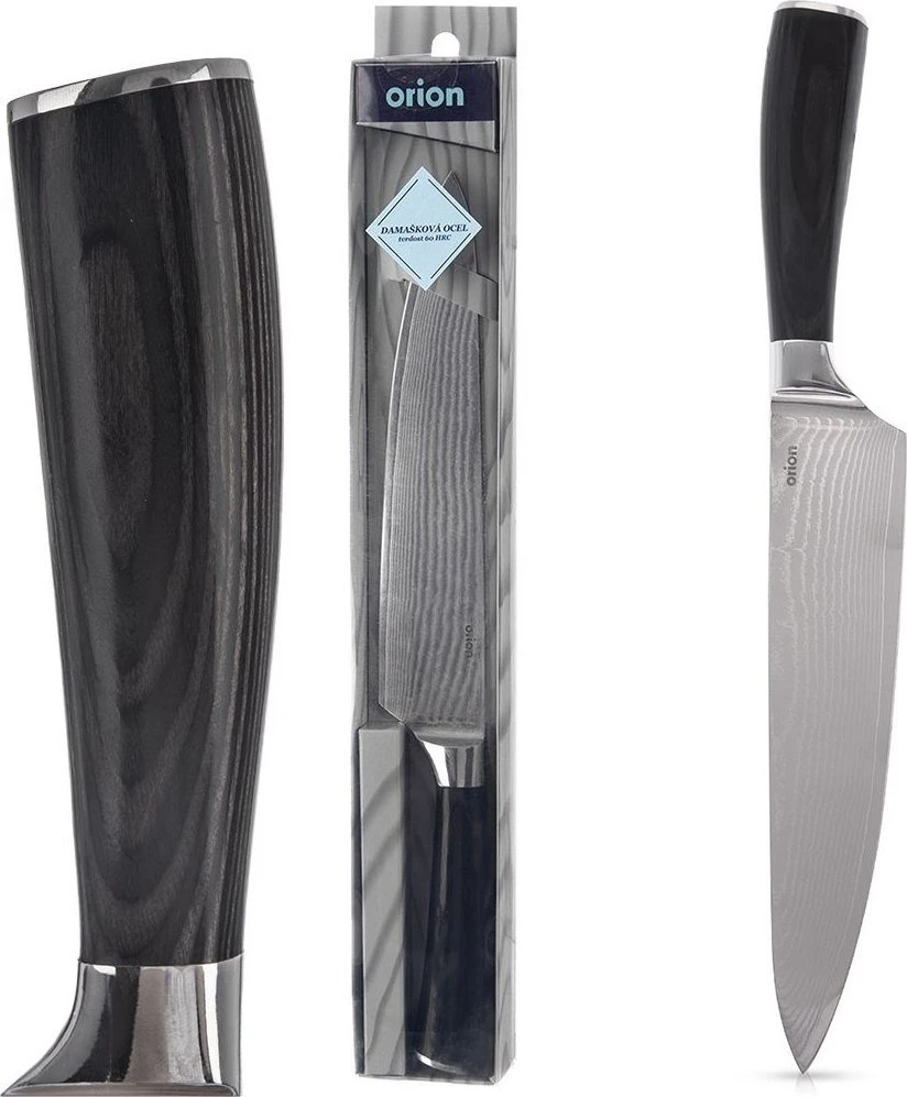 Orion Virtuvės peilis 33,5 cm Stalinis DAMASCUS