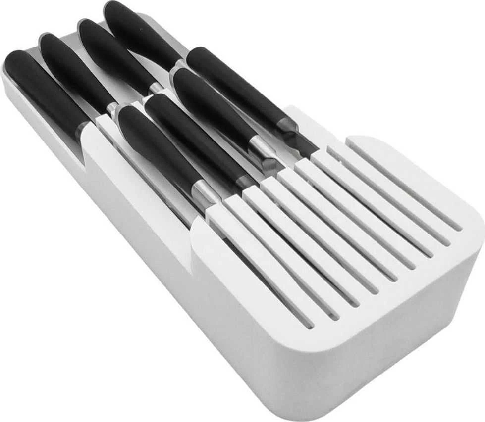 Vilde Peilių ir stalo įrankių dėklas baltas 39x14,5x7,5 cm