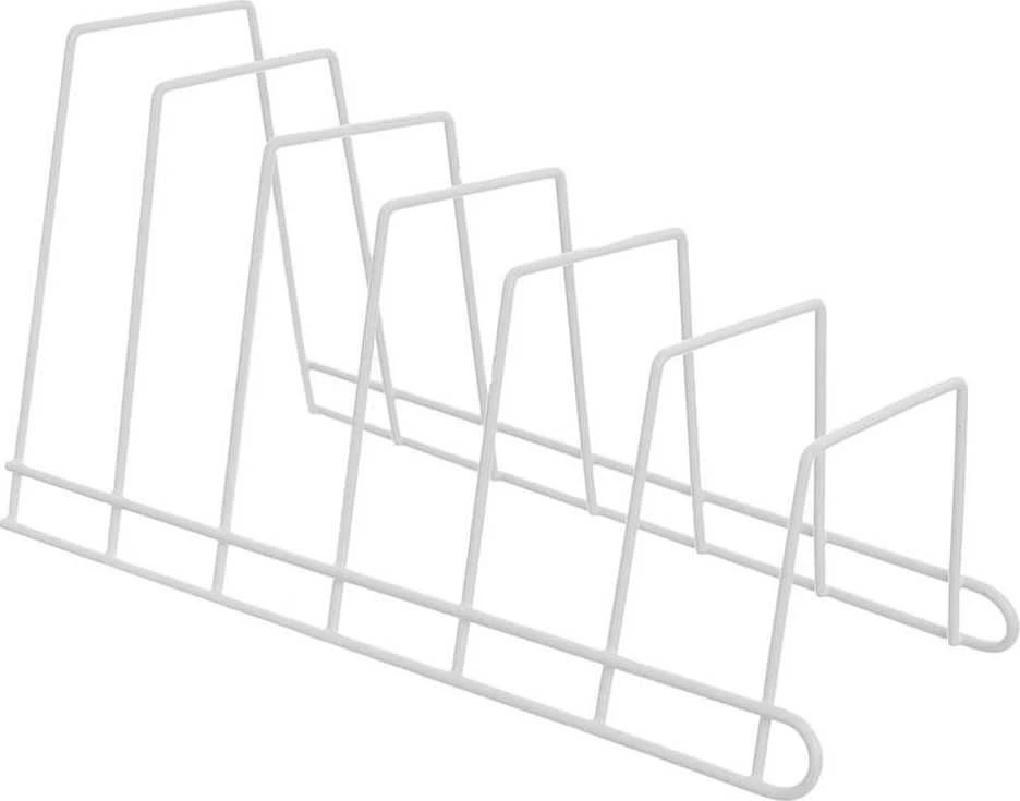 Orion metalinis puodo dangčio ir lėkščių laikiklis 34x17x18,5 cm baltas