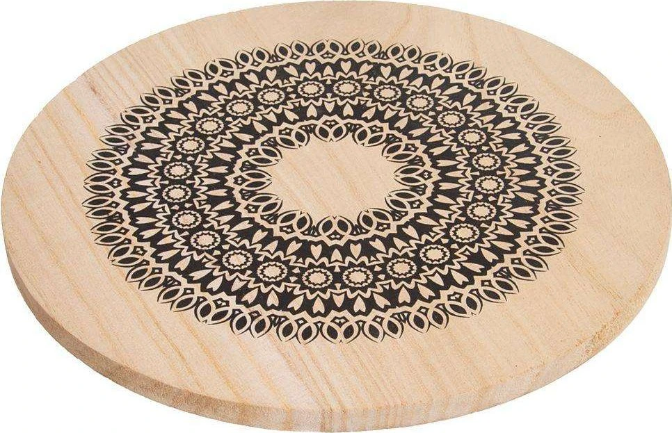 Orion medinis padėkliukas puodui MANDALA 20 cm praktiškas ir universalus