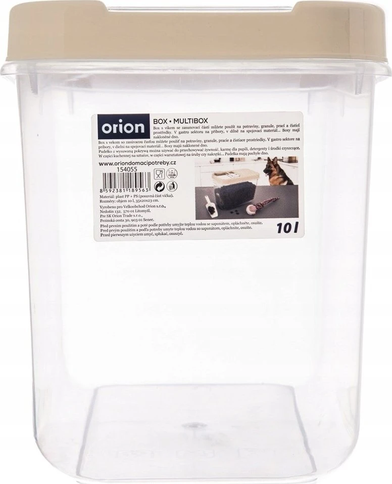 Orion Saugojimo dėžė 10 l smėlio spalvos su slankiu dangčiu