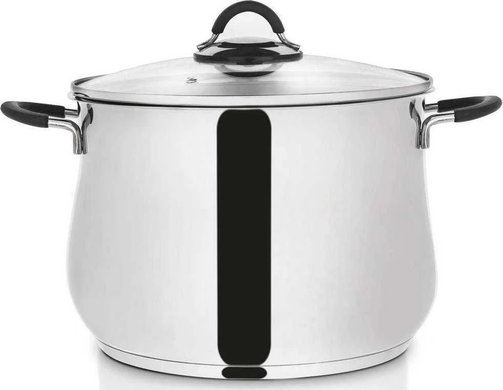 Orion Plieninis puodas DALIE 26 cm, 10,6 l su stikliniu dangteliu