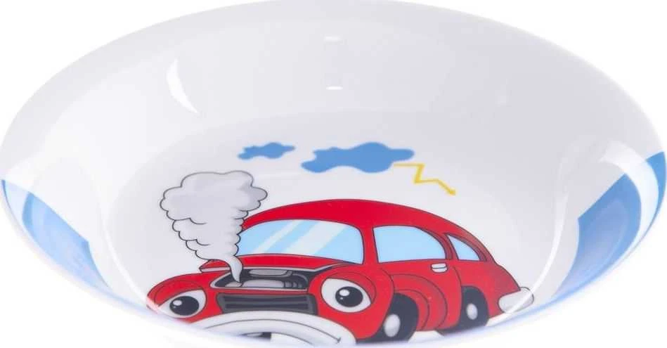 Orion Vaikiškų indų rinkinys porcelianas AUTO 3 vnt. (puodelis, lėkštė, dubuo)