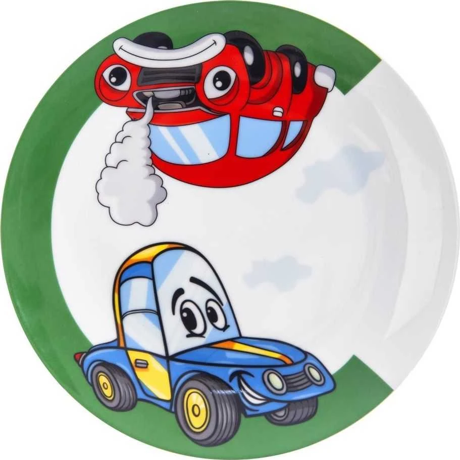 Orion Vaikiškų indų rinkinys porcelianas AUTO 3 vnt. (puodelis, lėkštė, dubuo)