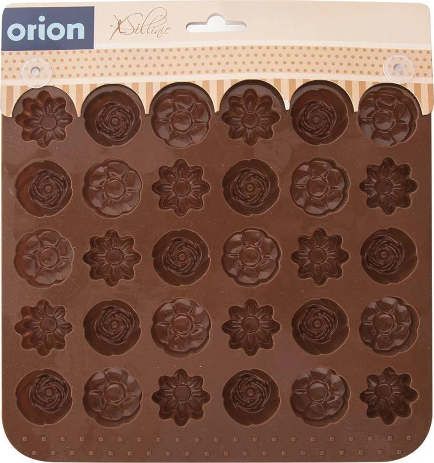 Orion Silikoninė forma šokoladui | 30 pralinių, oranžinė