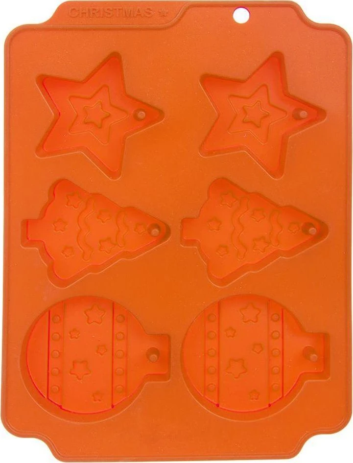 Orion Silikoninė sausainių forma 23x17 cm Oranžinė Šventinė