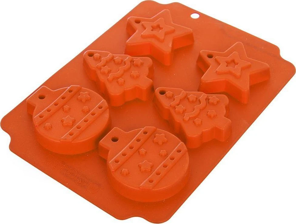 Orion Silikoninė sausainių forma 23x17 cm Oranžinė Šventinė