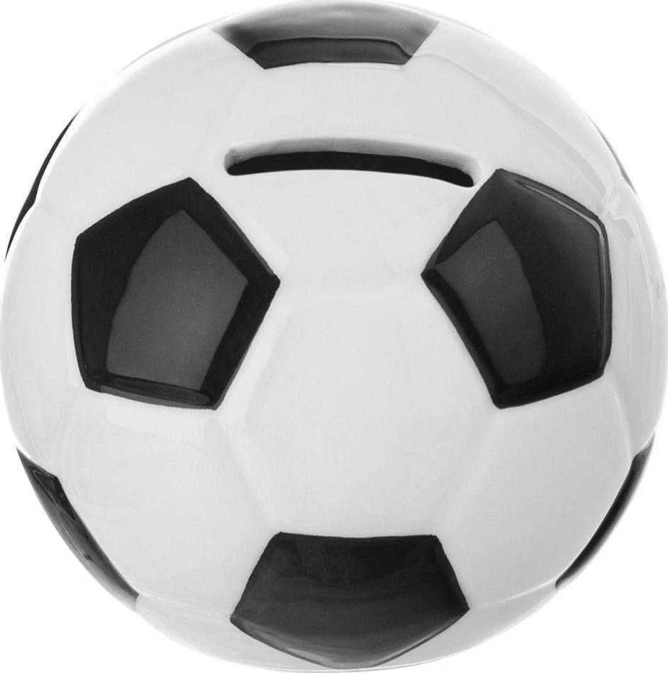 Orion keramikinė taupyklė futbolo formos 10 cm balta/juoda