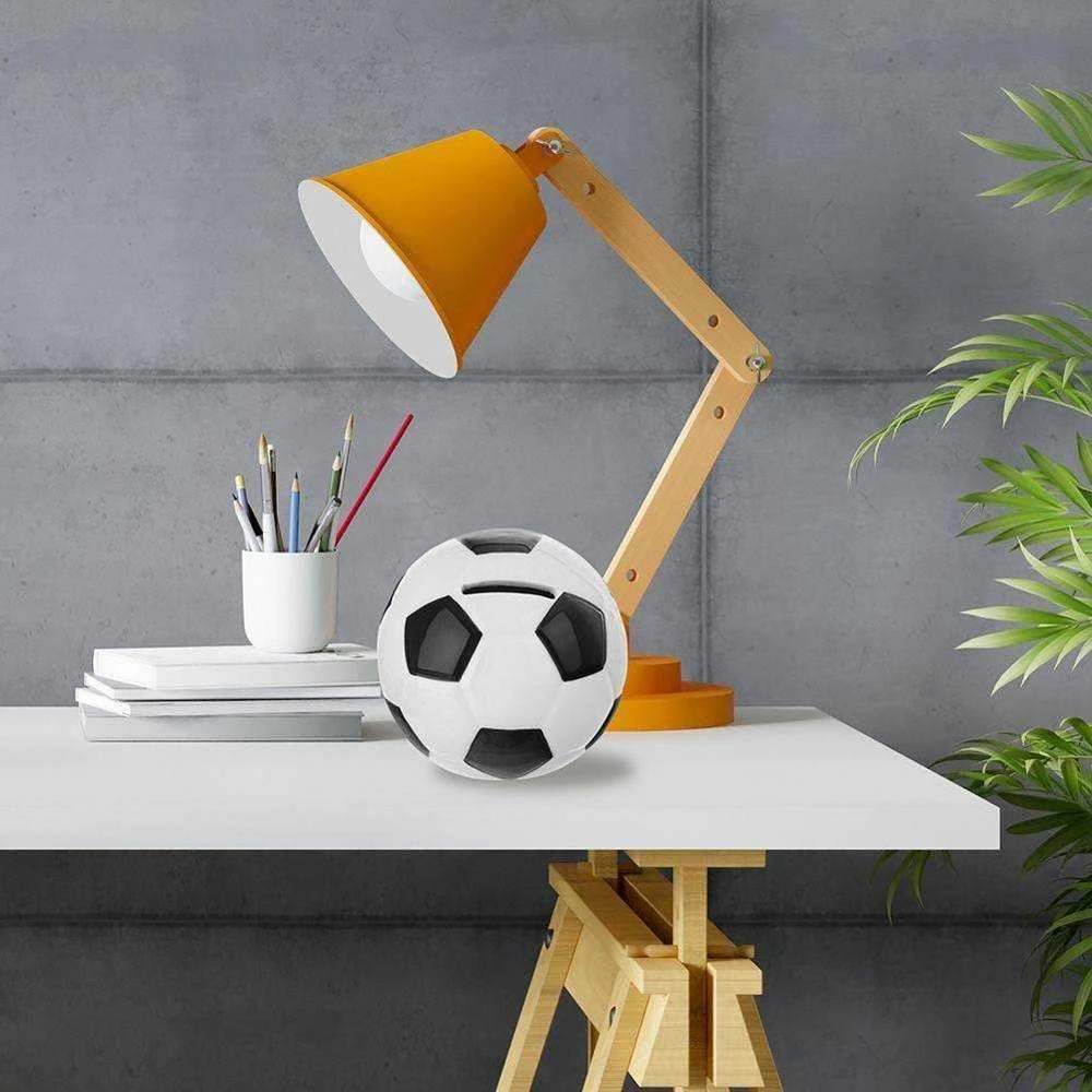 Orion keramikinė taupyklė futbolo formos 10 cm balta/juoda