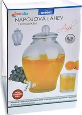 Orion Stiklainis su kraneliu 6,5 l Stiklinis