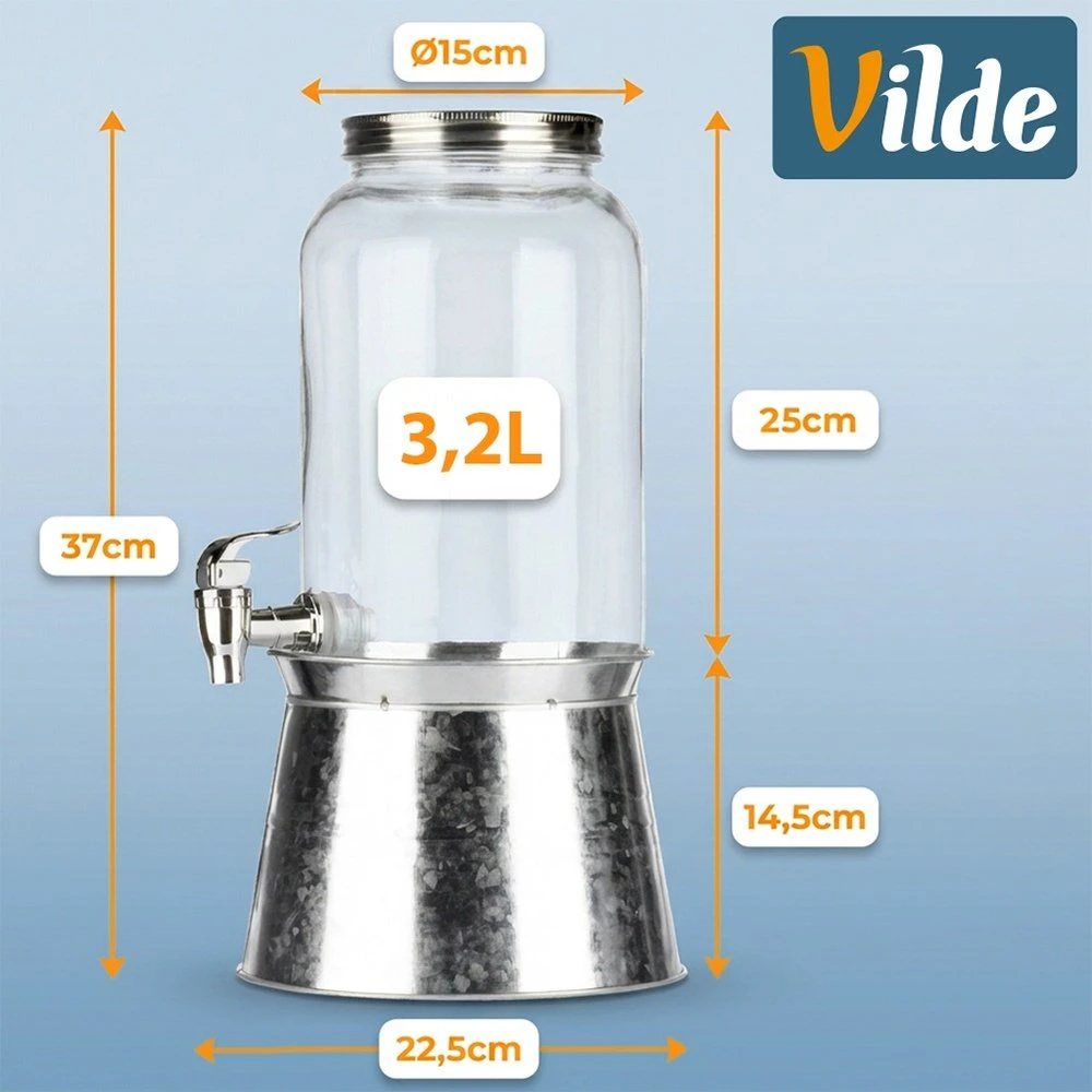 Orion Gėrimų indas su čiaupu ir stovu 3,2 l