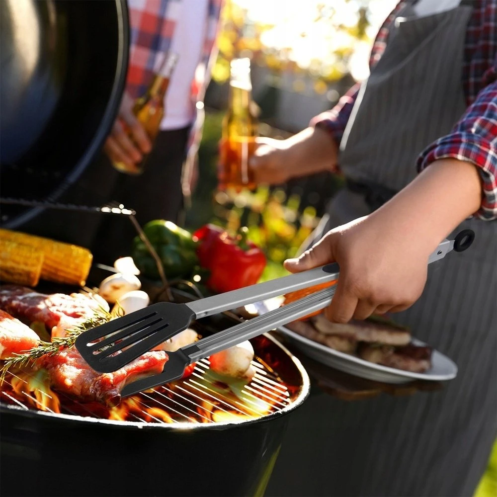 Orion Grilliniai žnyplės 44 cm - Nerūdijantis plienas - Su saugos mechanizmu