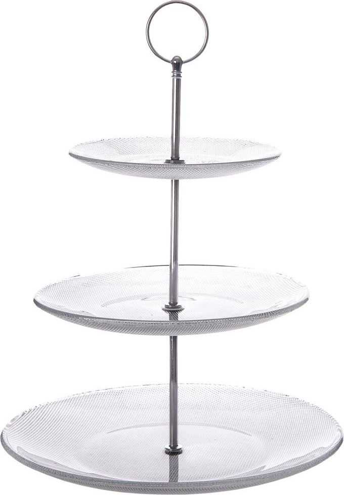 Orion Serviravimo lėkštė stiklinė 3 aukštų 33 cm