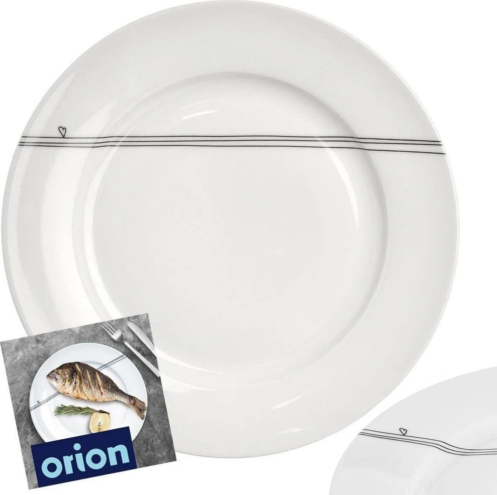 Orion Porceliano lėkštė 27 cm Balta Širdis
