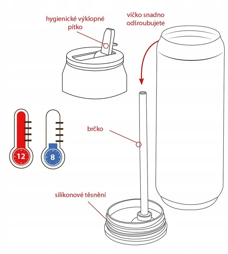 Orion Termo puodelis 700 ml Mėlynas Kavos ir Arbatos