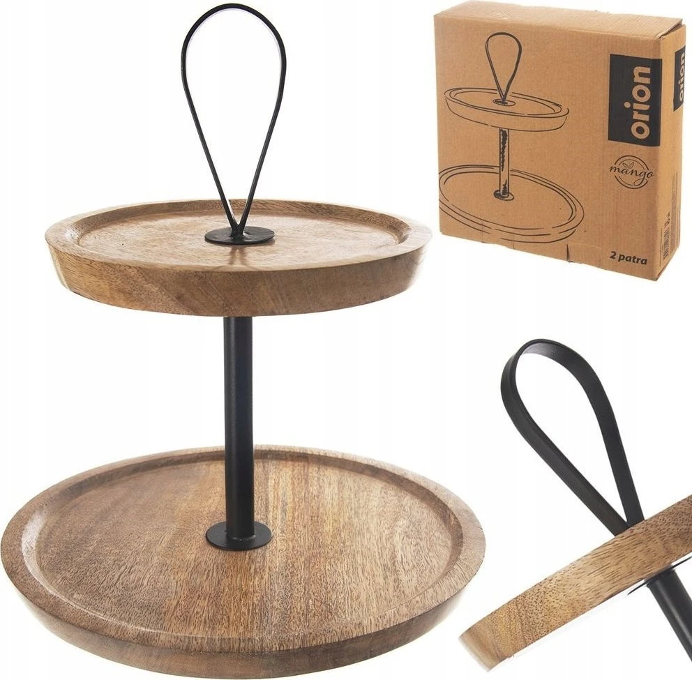 Orion Medinė dviejų aukštų padėklo sistema MANGO 30 cm