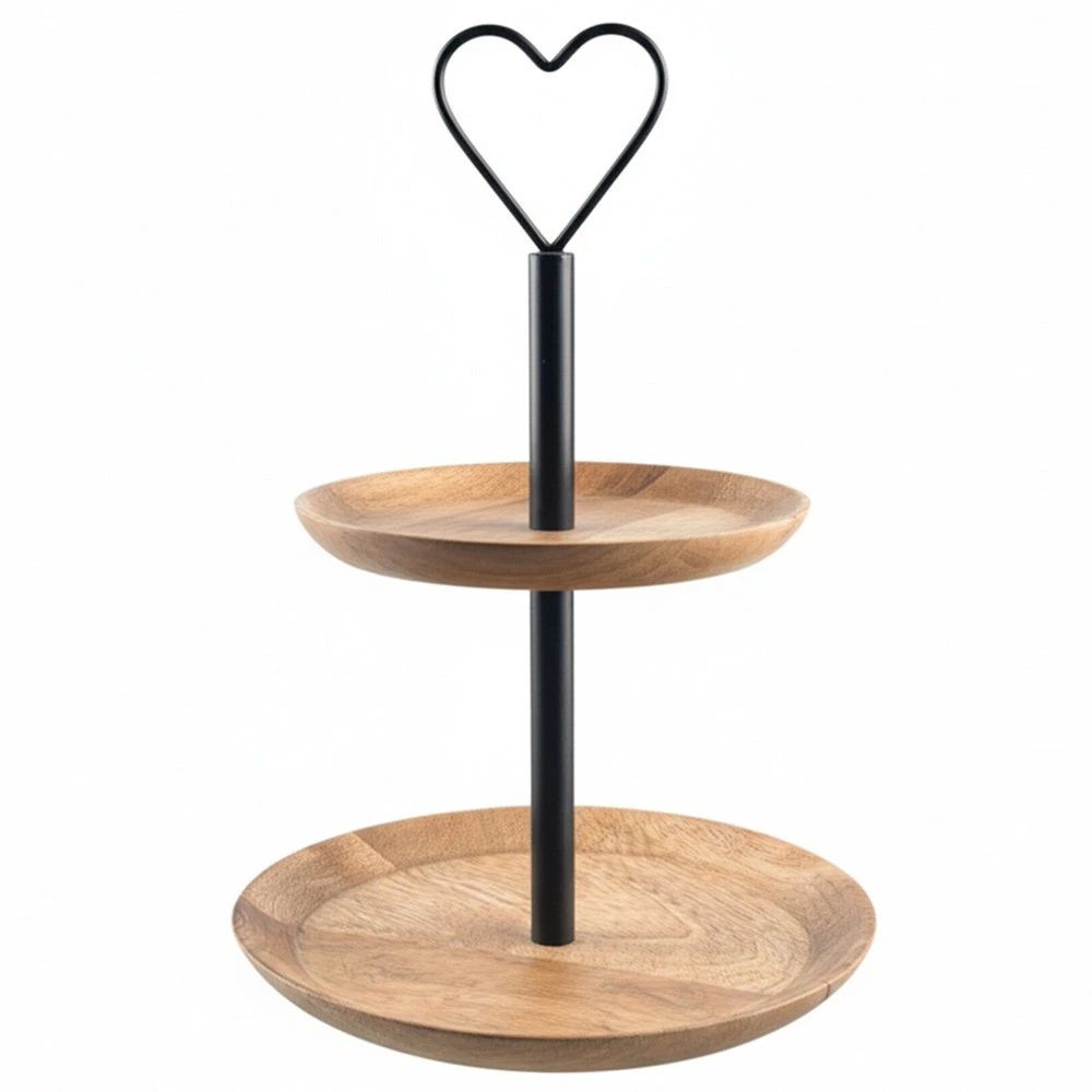 Orion Dviaukštė mango medienos lėkštė 37 cm