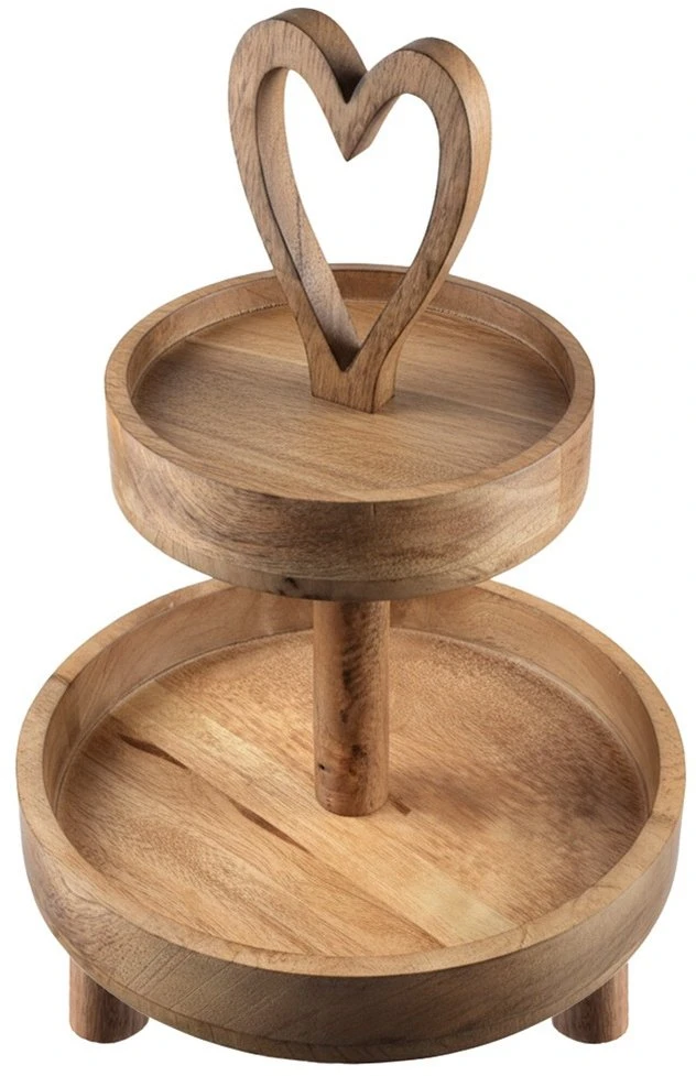 Orion Dviejų aukštų medienos padėklas 42 cm