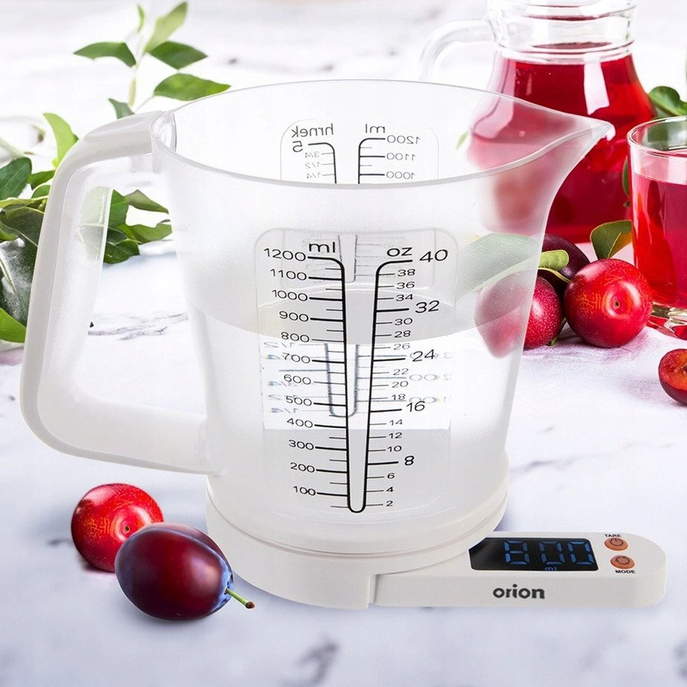 Orion Skaitmeninės virtuvinės svarstyklės 5kg su matavimo taure