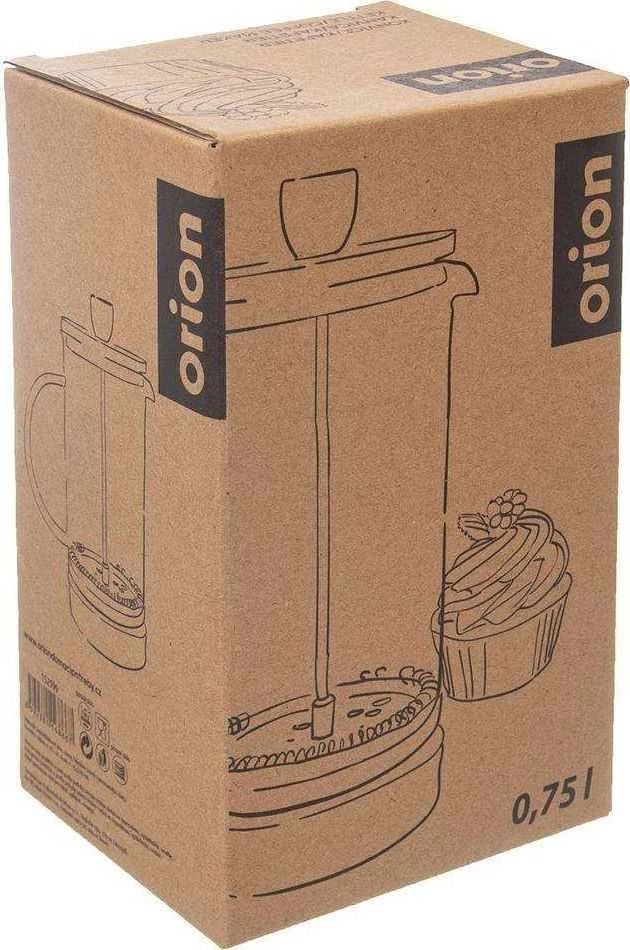 Orion Kavinukas su stūmokliu 750 ml stiklinis