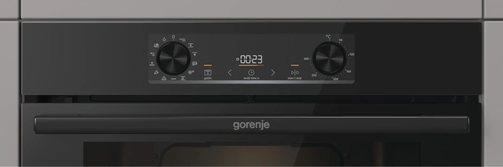 orkaitė Gorenje 77 L juoda piec samoczyszczący - įmontuotas elektrinis piekarnik