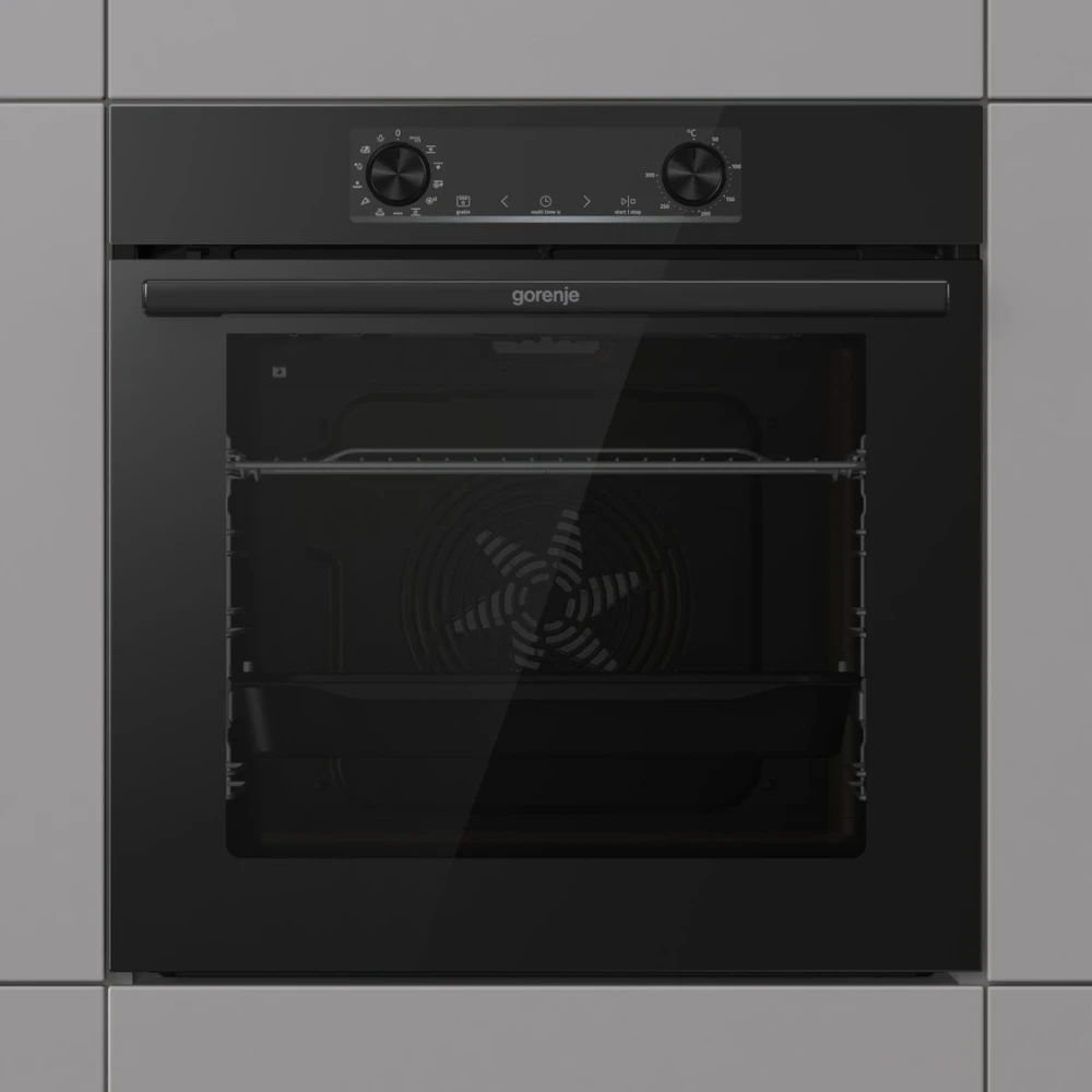 orkaitė Gorenje 77 L juoda piec samoczyszczący - įmontuotas elektrinis piekarnik