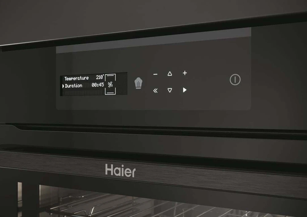 Orkaitė Haier Oven | HWO60SM2B9BH | 70 L | Electric | Pyrolytic/Hydrolytic | Touch | Height 59.5 cm | Plotis 59.5 cm | Juodas