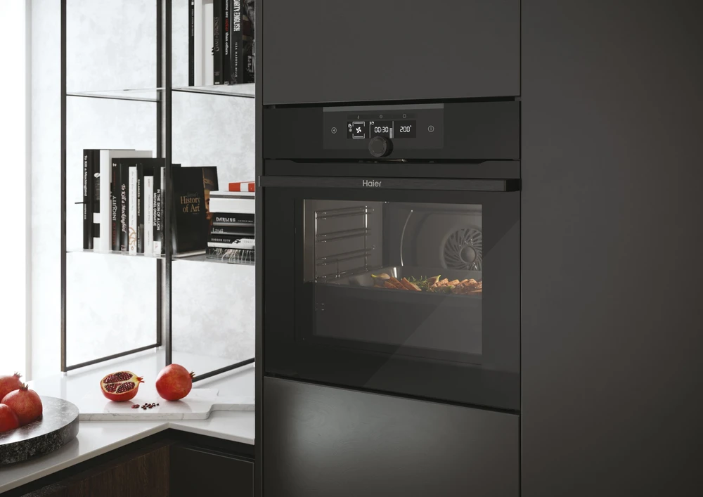Orkaitė Haier Oven | HWO60SM2F3BH | 70 L | Electric | Hydrolytic | Electronic | Height 59.5 cm | Plotis 59.5 cm | Juodas