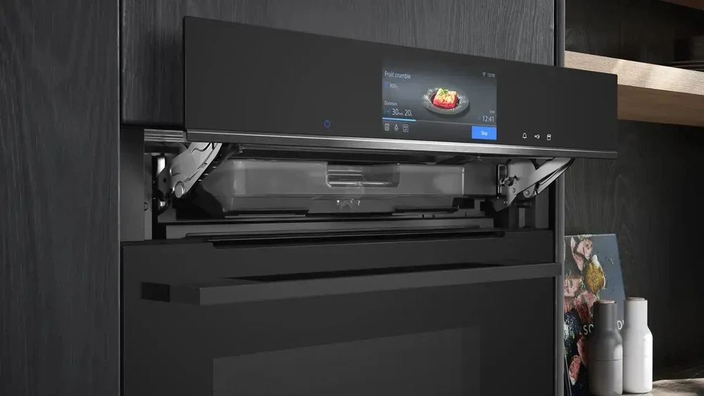 Orkaitė Siemens IQ700, orkaitė (juoda/natūralus plienas, 60 cm, Home Connect) (HS758G3B1)