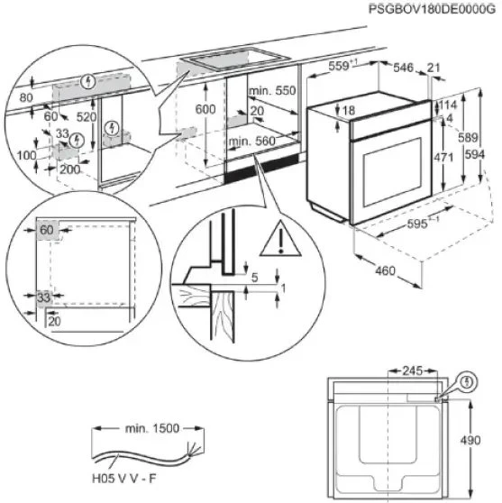 orkaitė su płytą AEG Rinkinys piekarnik su płytą indukcyjny sw OU5PE40AK + OIX64A00XB + TR1LFV (KOMBI425PI)